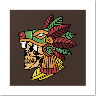 Headmen of Maya Ethnic Group Skull Posters and Art